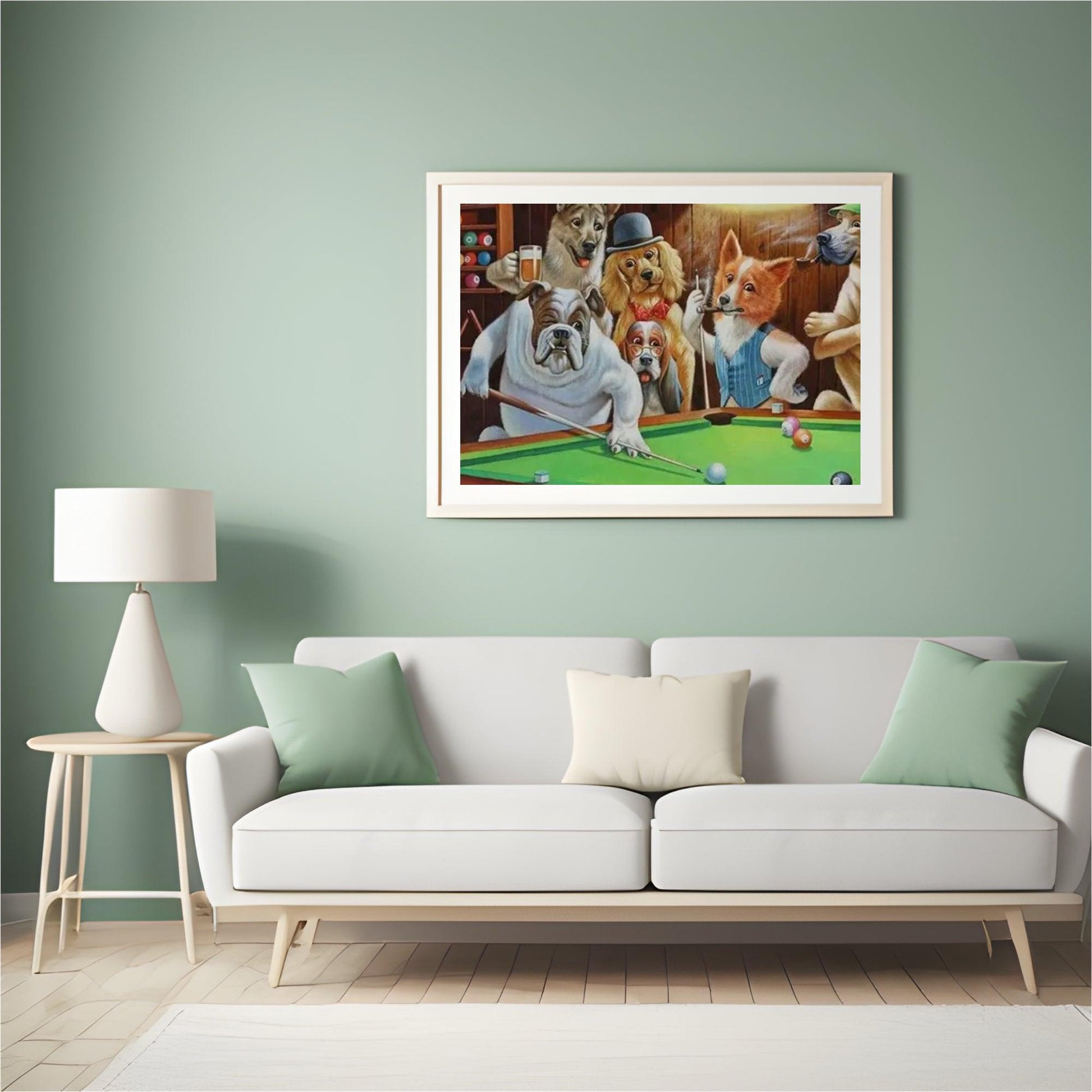 Diamond Painting Hunde spielen Billard - SEOS Shop ®