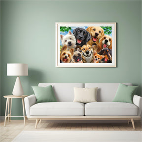 Diamond Painting Hunde zeigen Zunge - SEOS Shop ®
