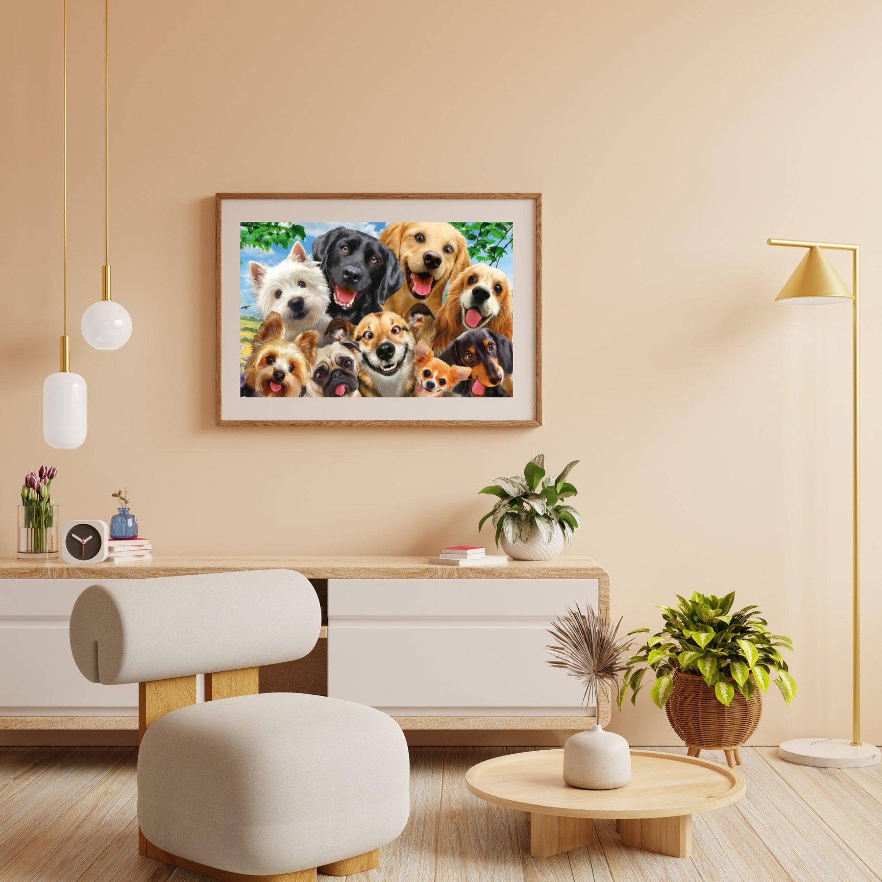 Diamond Painting Hunde zeigen Zunge - SEOS Shop ®