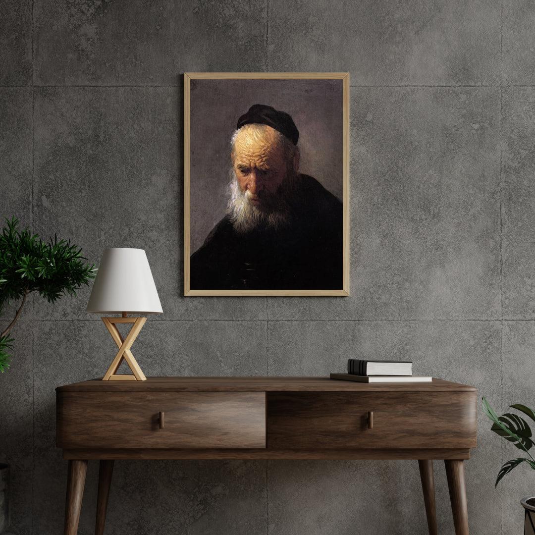 Diamond Painting Kopf eines alten Mannes mit Mütze, von Rembrandt - SEOS Shop