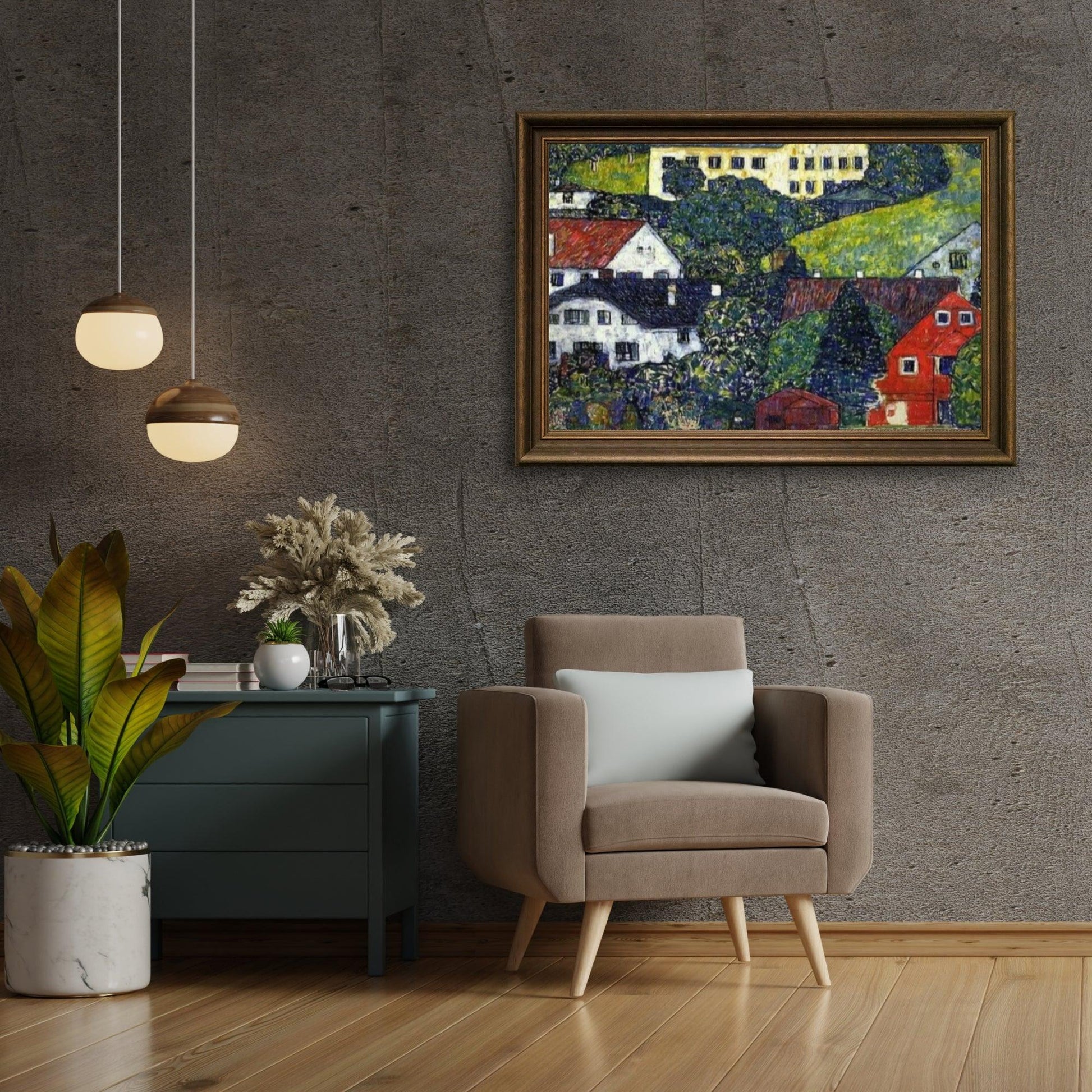 Diamond Painting Häuser bei Unterach am Attersee - SEOS Shop ®