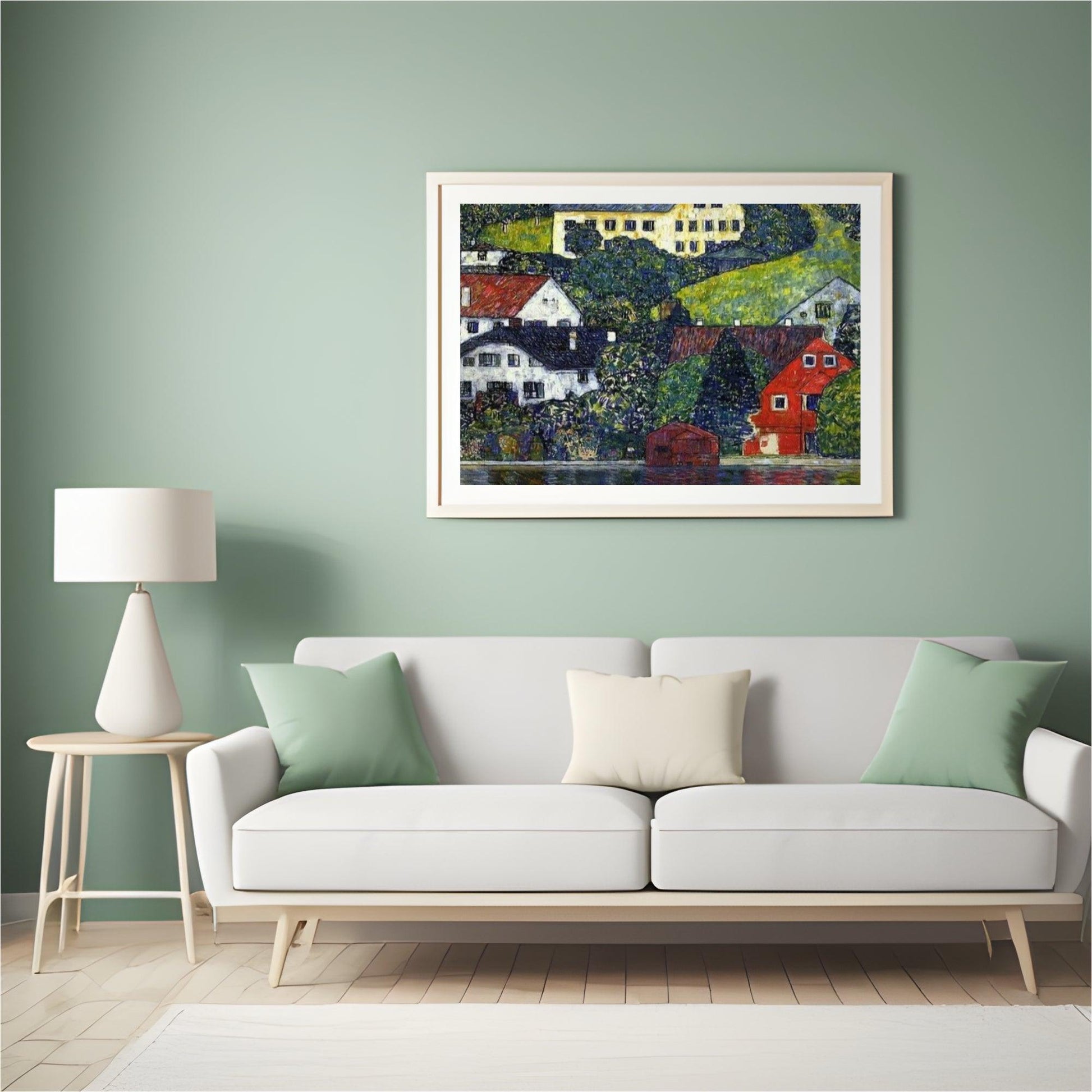 Diamond Painting Häuser bei Unterach am Attersee - SEOS Shop ®