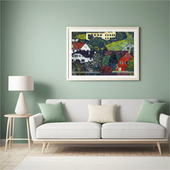 Diamond Painting Häuser bei Unterach am Attersee - SEOS Shop ®