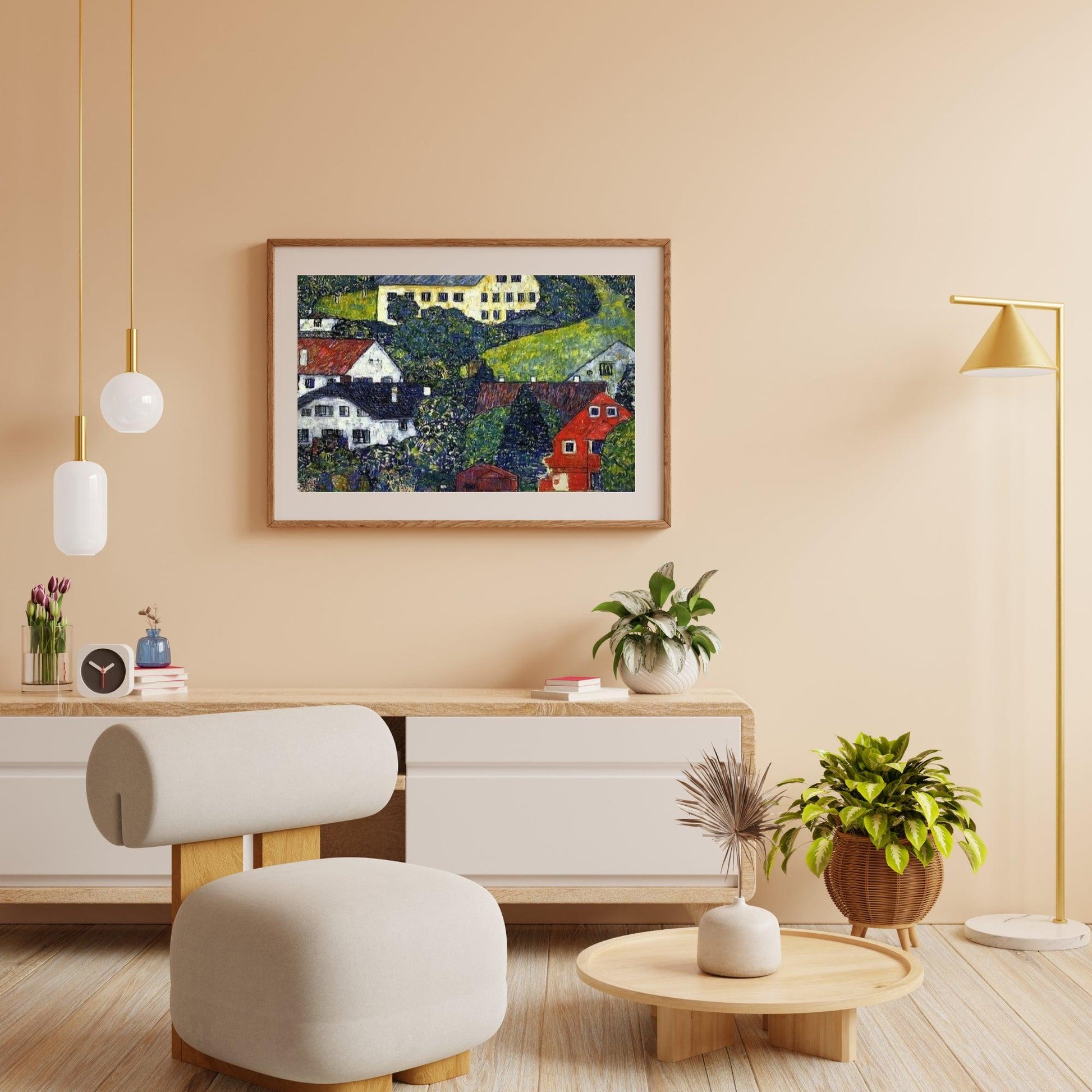Diamond Painting Häuser bei Unterach am Attersee - SEOS Shop ®