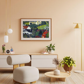 Diamond Painting Häuser bei Unterach am Attersee - SEOS Shop ®