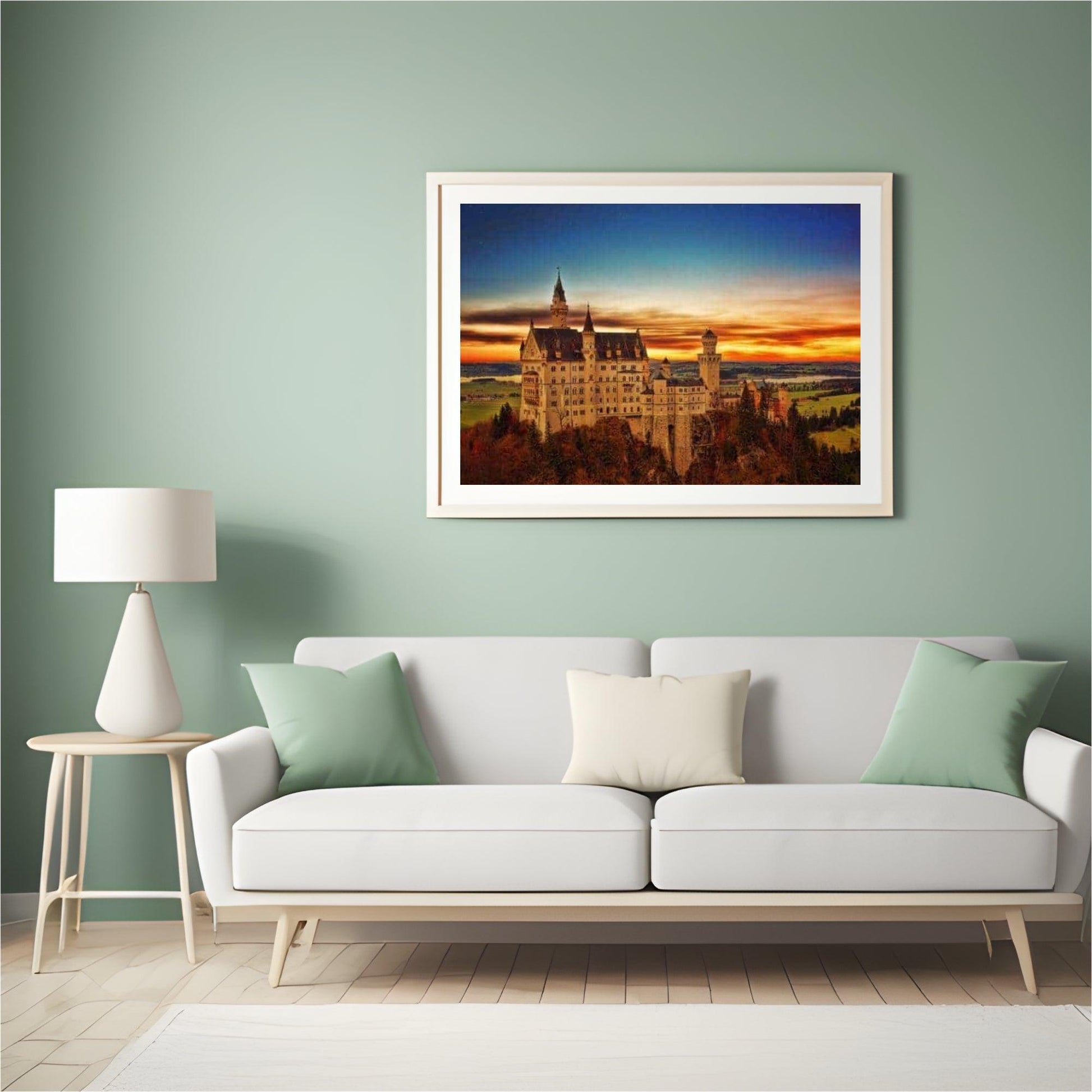 Diamantmalerei Schloss mit Sonnenuntergang – SEOS Shop ®