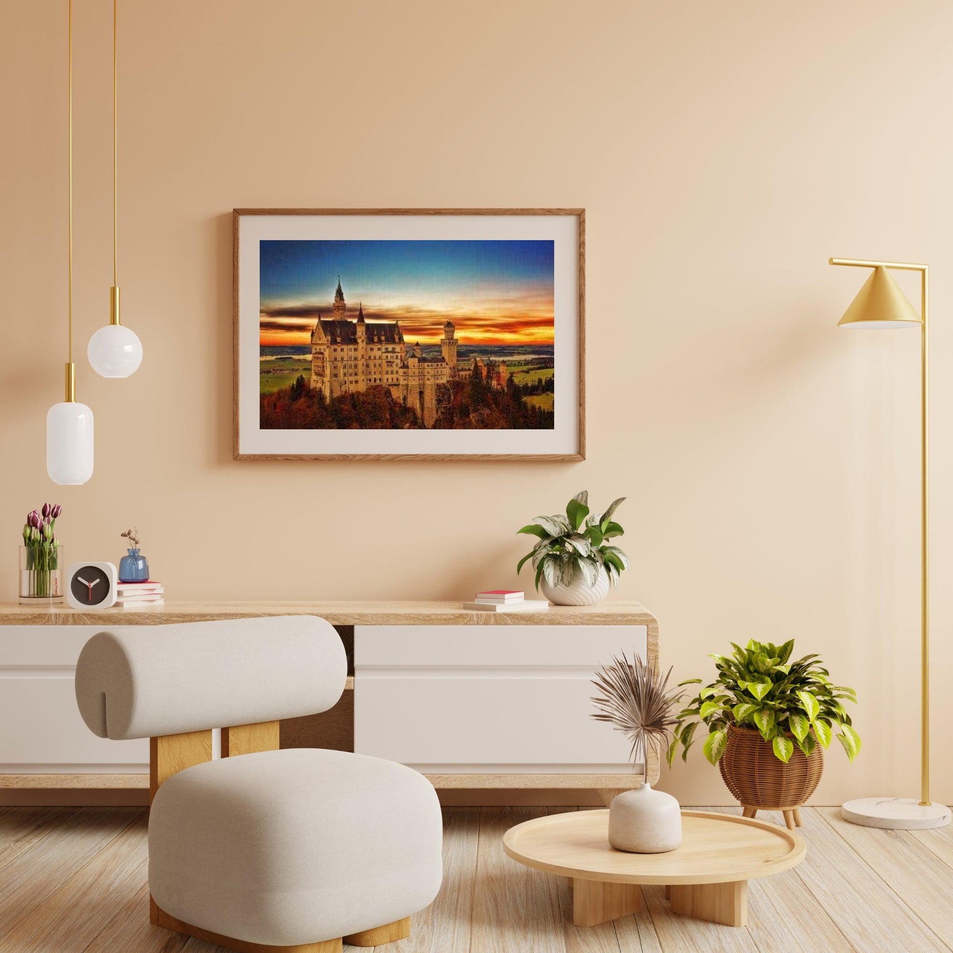 Diamantmalerei Schloss mit Sonnenuntergang – SEOS Shop ®