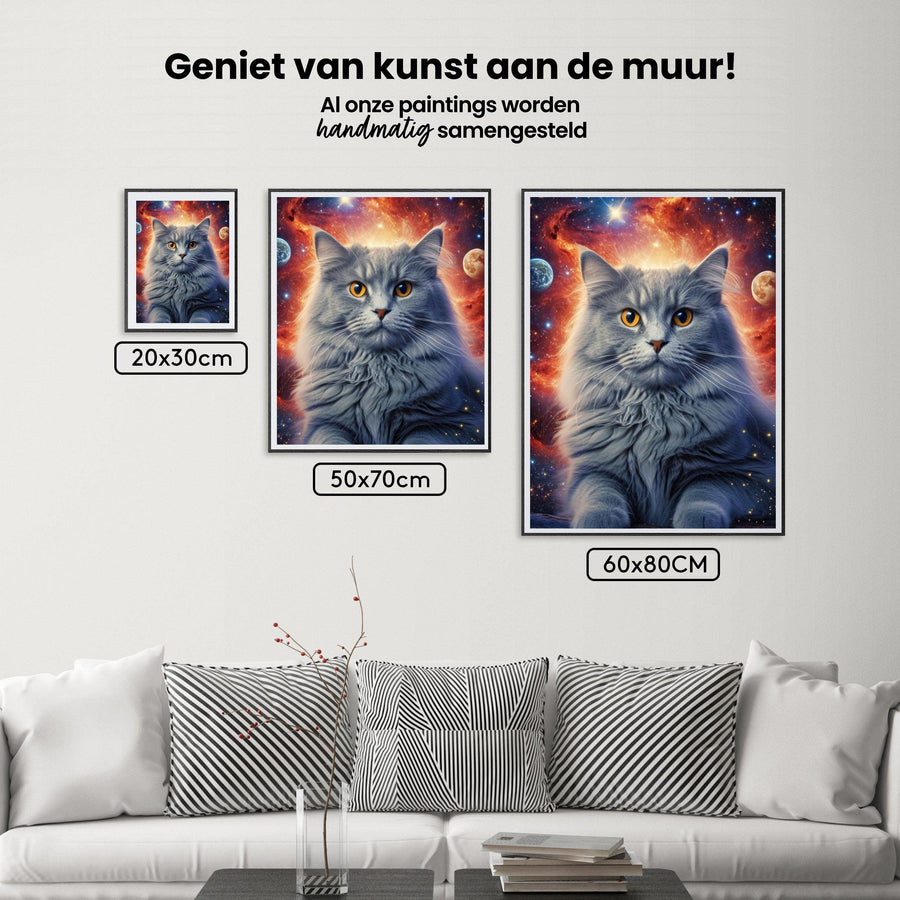 Diamantmalerei Katze im Weltraum - SEOS Shop ®