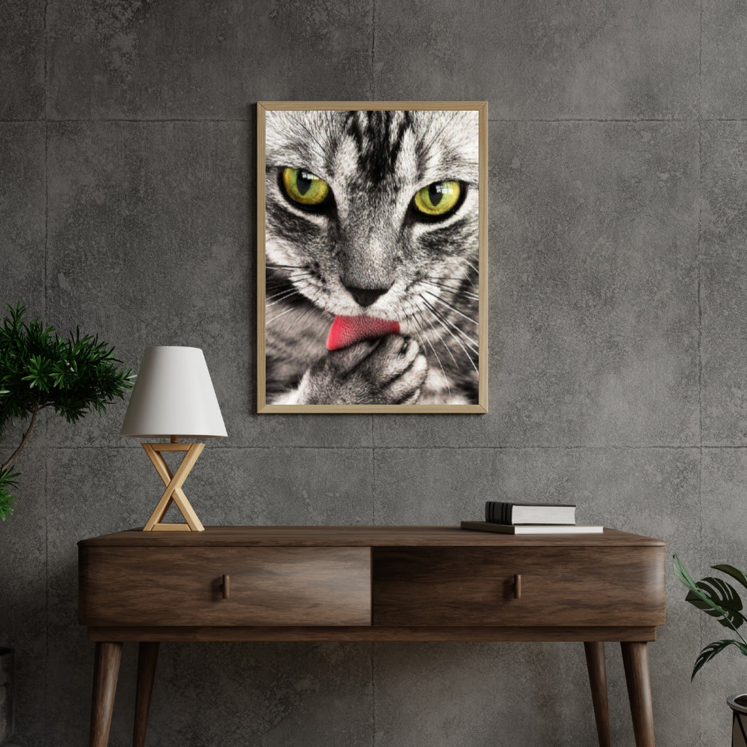Diamond Painting Katze leckt Hand - SEOS Shop ®