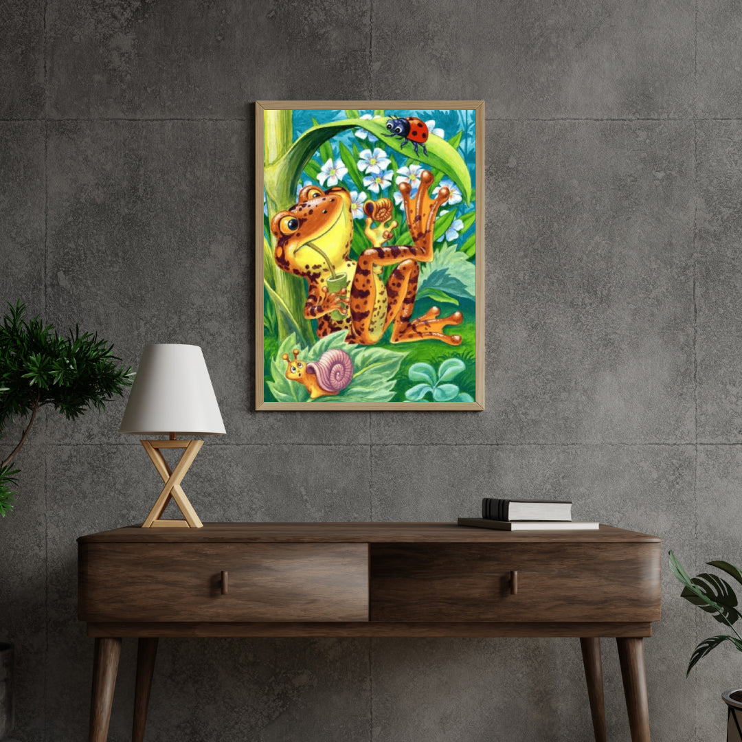 Diamond Painting Frosch mit Marienkäfer - SEOS Shop ®