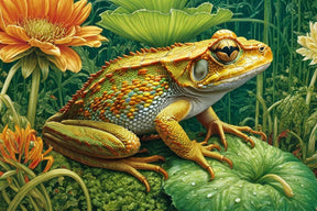 Diamantmalerei Frosch auf einem Blatt - SEOS Shop ®