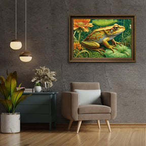 Diamantmalerei Frosch auf einem Blatt - SEOS Shop ®