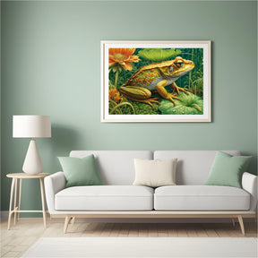 Diamantmalerei Frosch auf einem Blatt - SEOS Shop ®