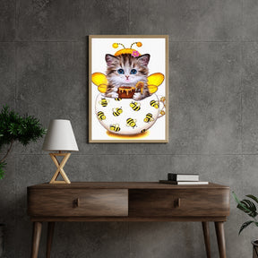 Diamond Painting Kätzchen mit Bienenbecher - SEOS Shop ®