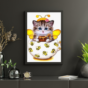 Diamond Painting Kätzchen mit Bienenbecher - SEOS Shop ®