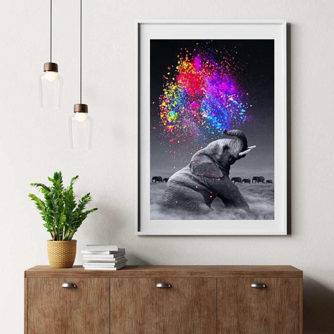 Diamantmalerei Bunter Elefant - SEOS Shop ®
