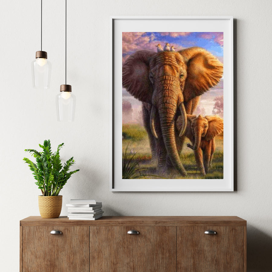 Diamond Painting Bunter Safari-Elefant - SEOS Shop ®