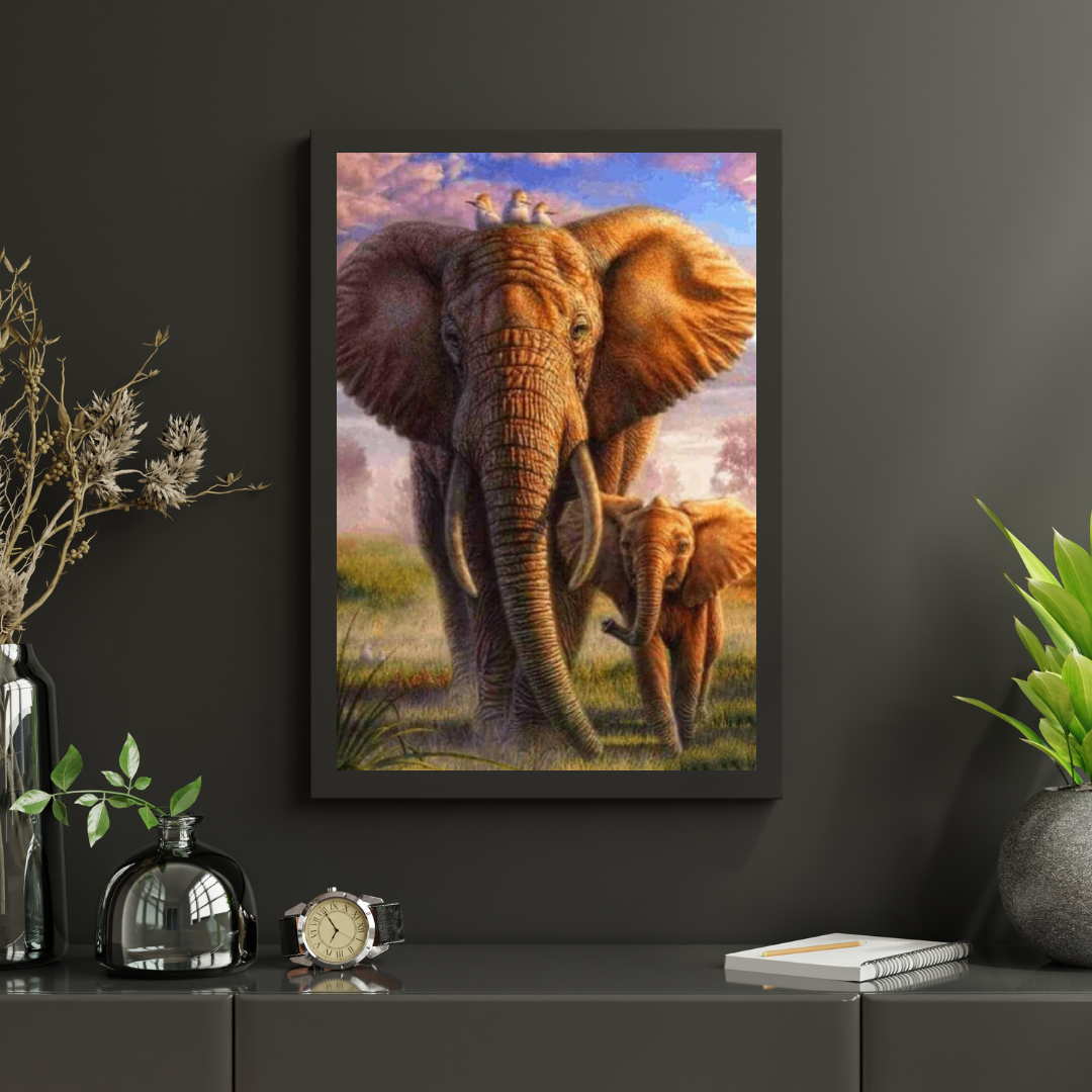 Diamond Painting Bunter Safari-Elefant - SEOS Shop ®