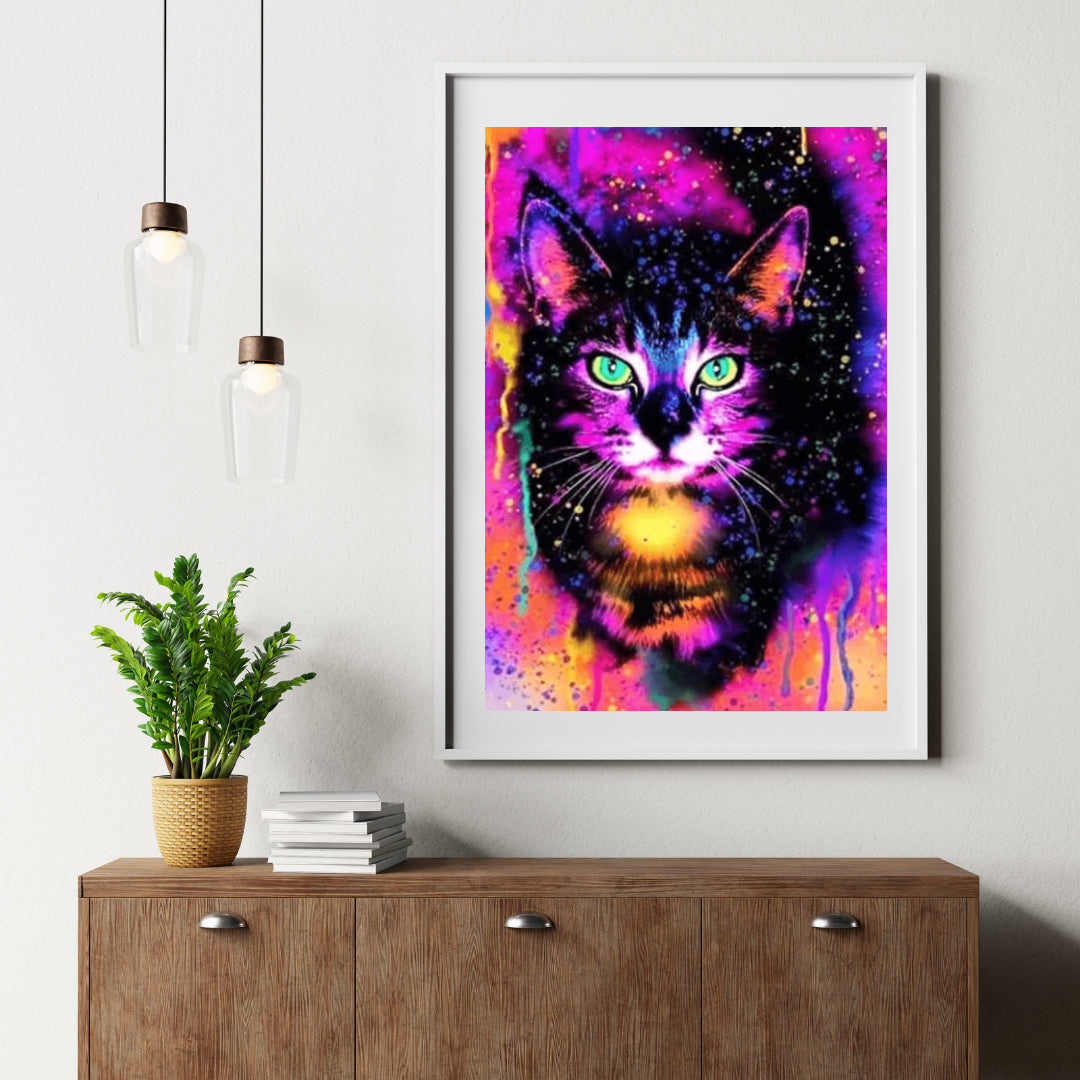 Diamantmalerei Bunte Katze - SEOS Shop ®