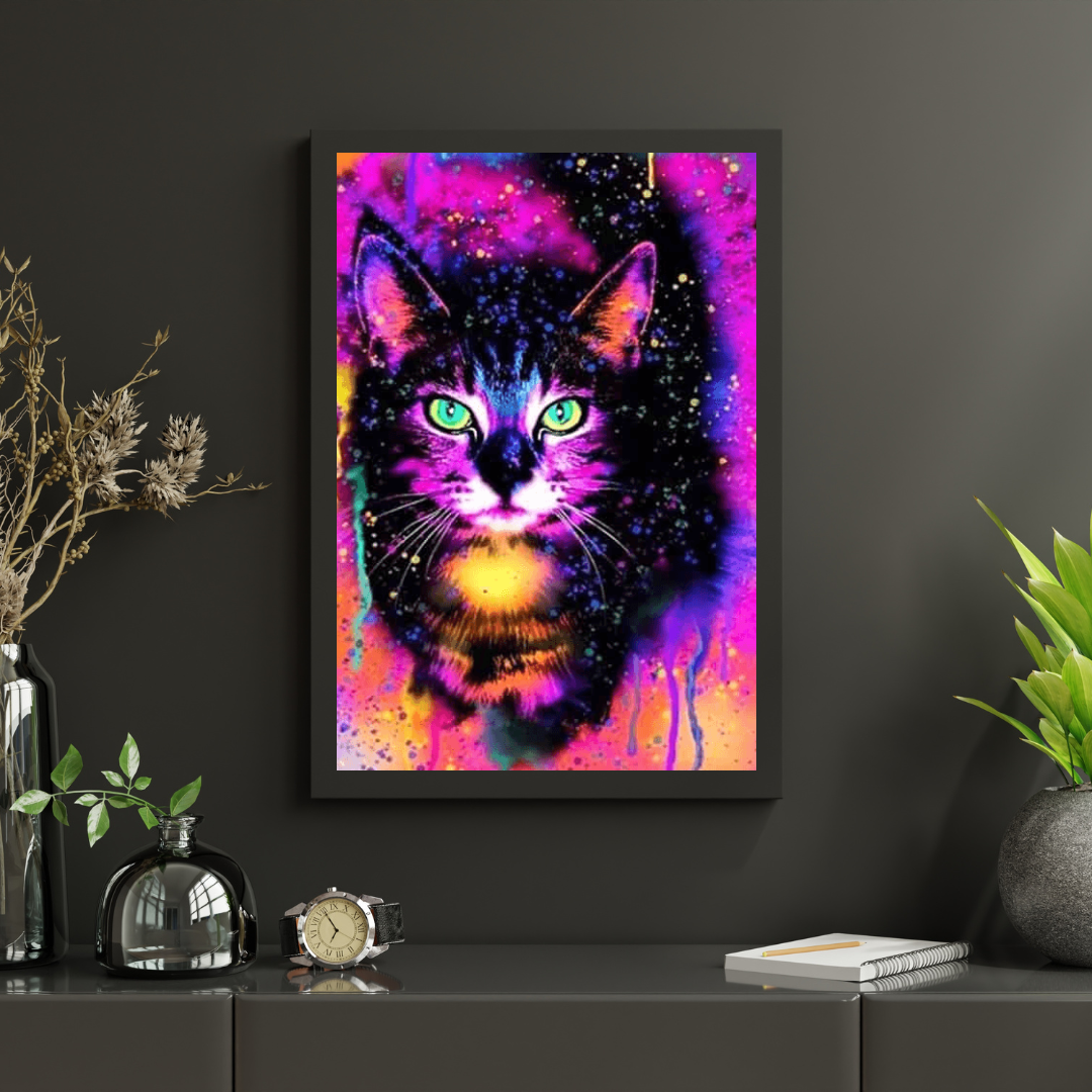 Diamantmalerei Bunte Katze - SEOS Shop ®