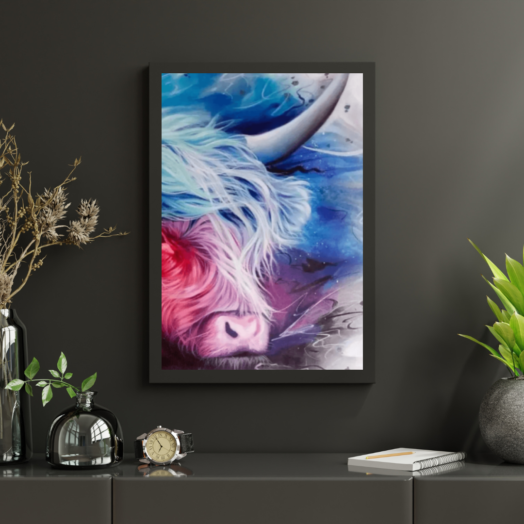 Diamond Painting Bunter schottischer Hochlandrinder - SEOS Shop ®