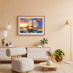 Diamond Painting Buntes Segelboot - SEOS Shop ®