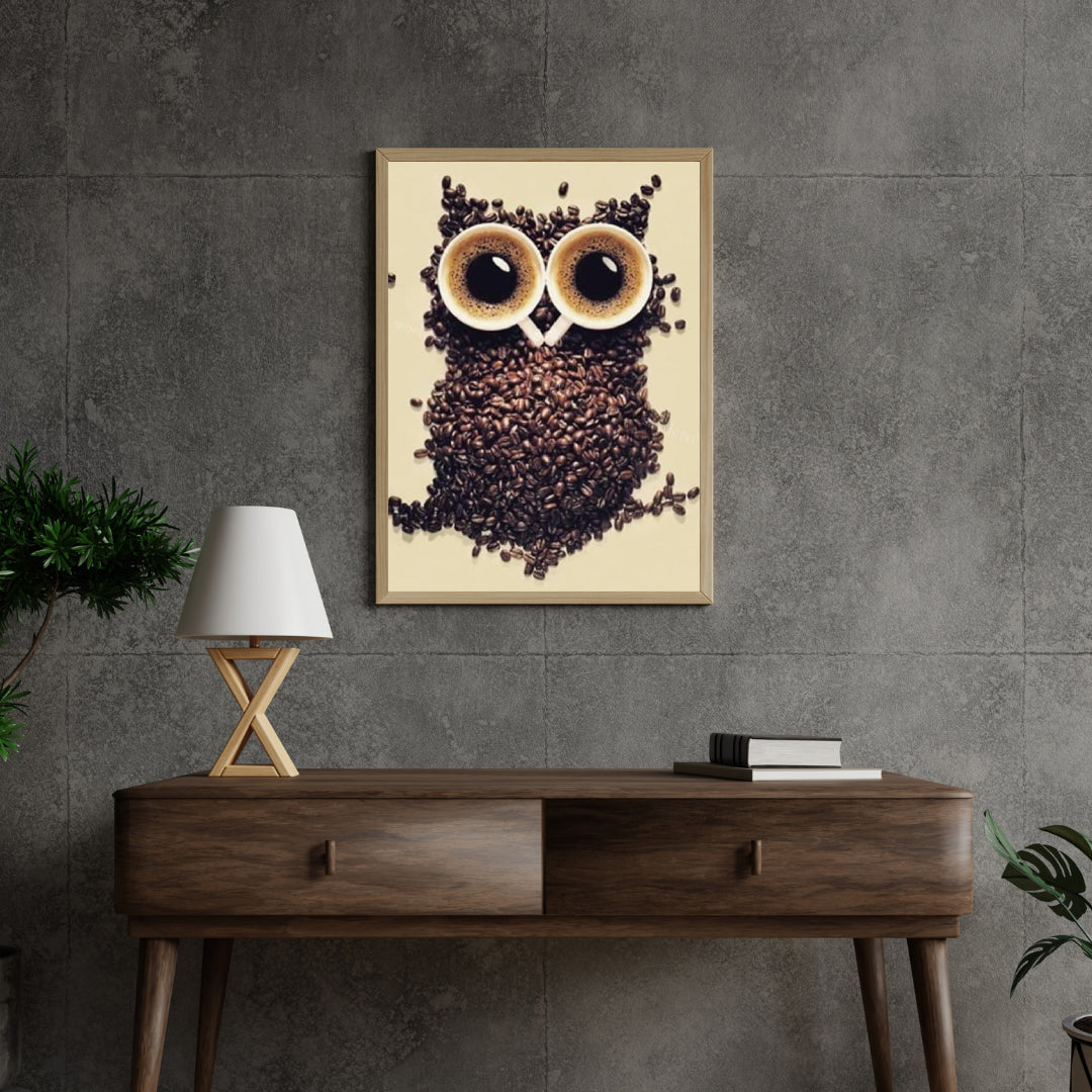 Diamantmalerei Kaffeebohnen-Eule - SEOS Shop ®