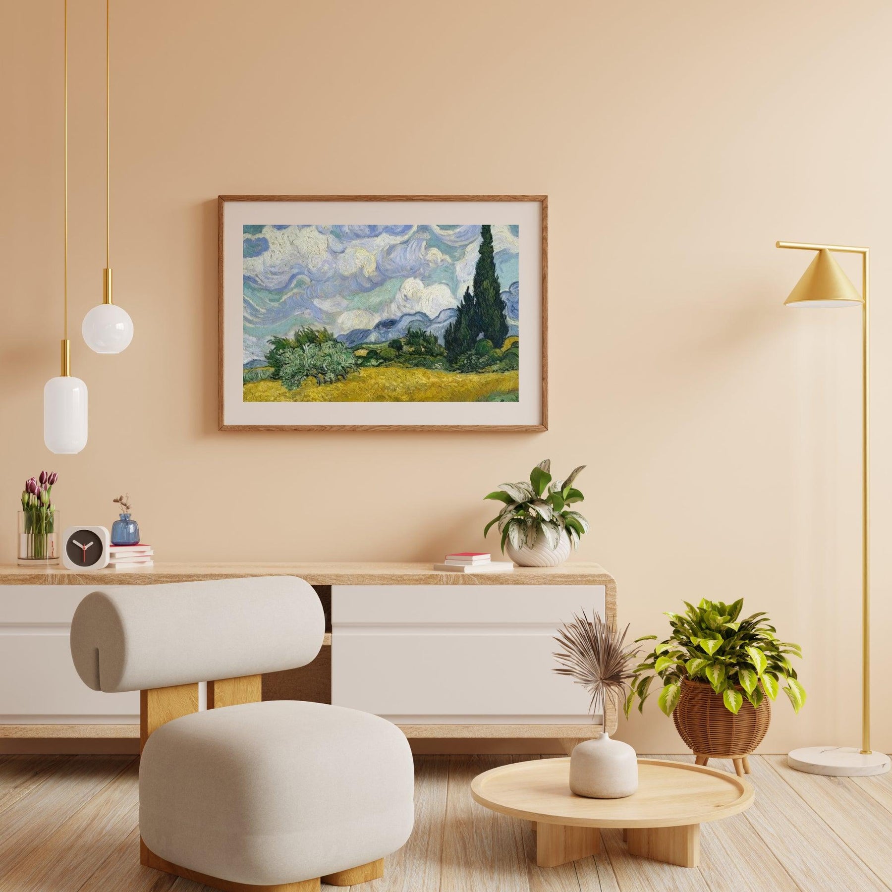 Diamond Painting Weizenfeld mit Zypressen - SEOS Shop ®