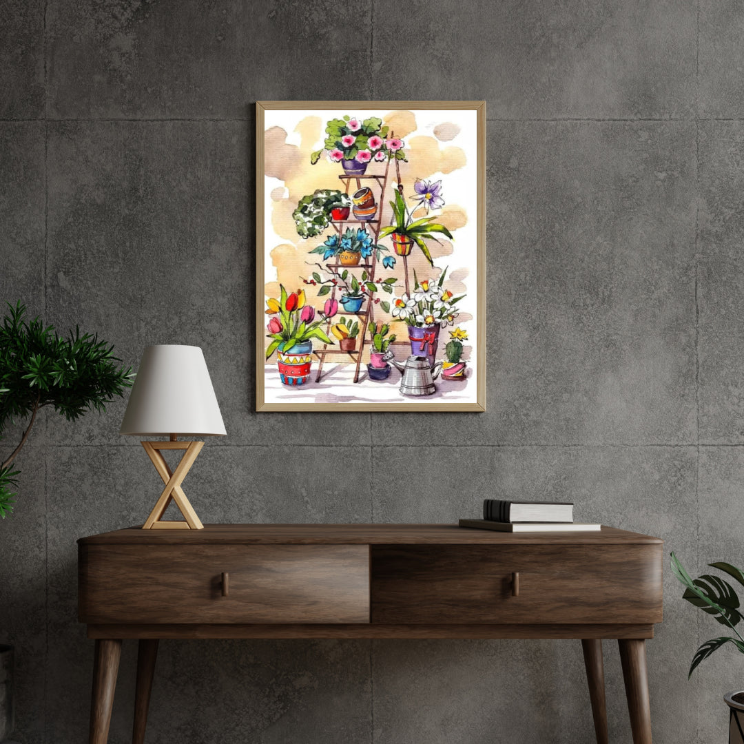 Diamond Painting Leiter mit Blumen - SEOS Shop ®