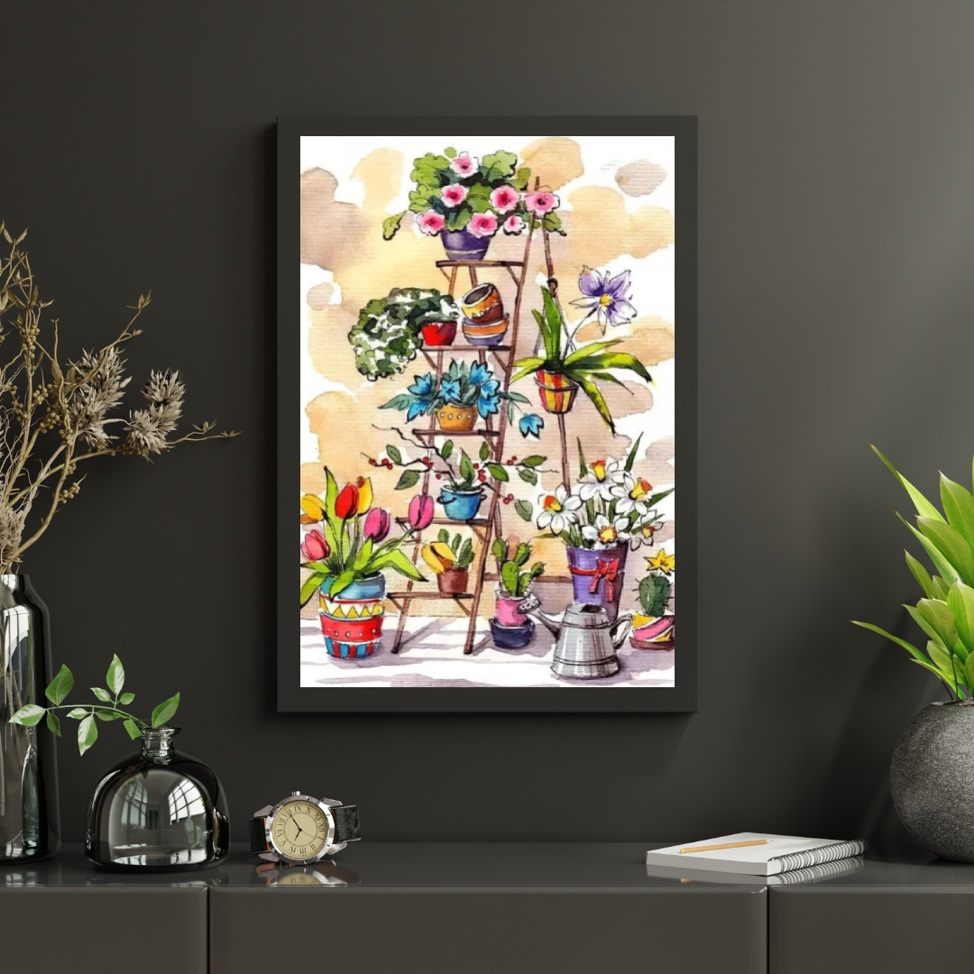 Diamond Painting Leiter mit Blumen - SEOS Shop ®