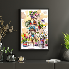 Diamond Painting Leiter mit Blumen - SEOS Shop ®
