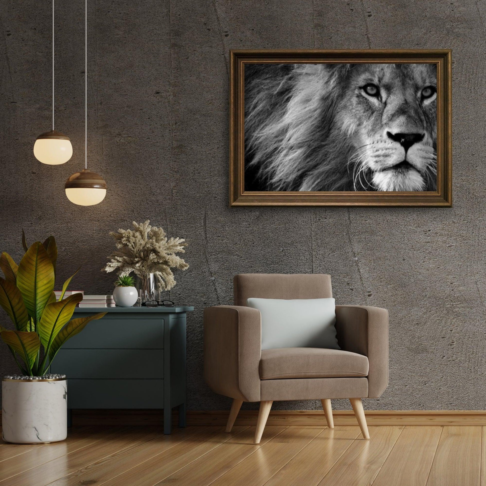 Diamond Painting Löwe in Schwarz und Weiß – SEOS Shop ®