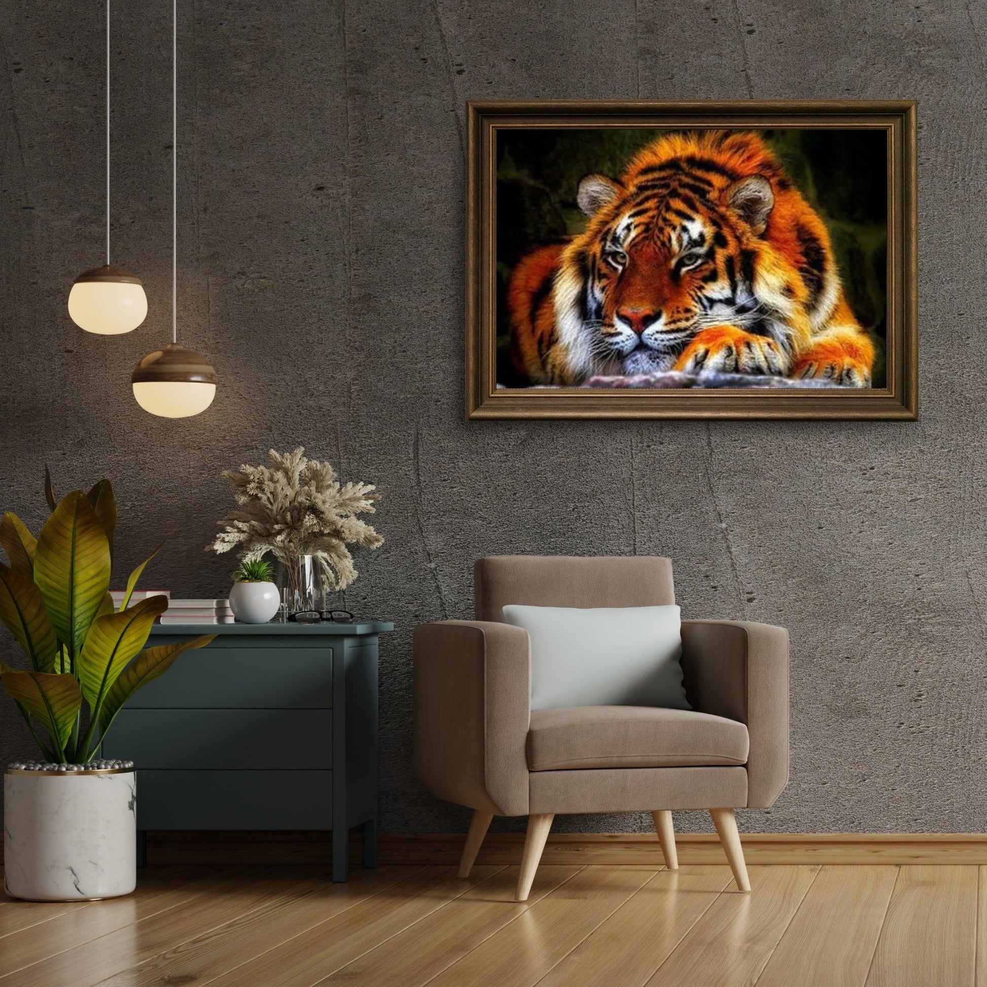 Diamond Painting Liegender Tiger - SEOS Shop ®