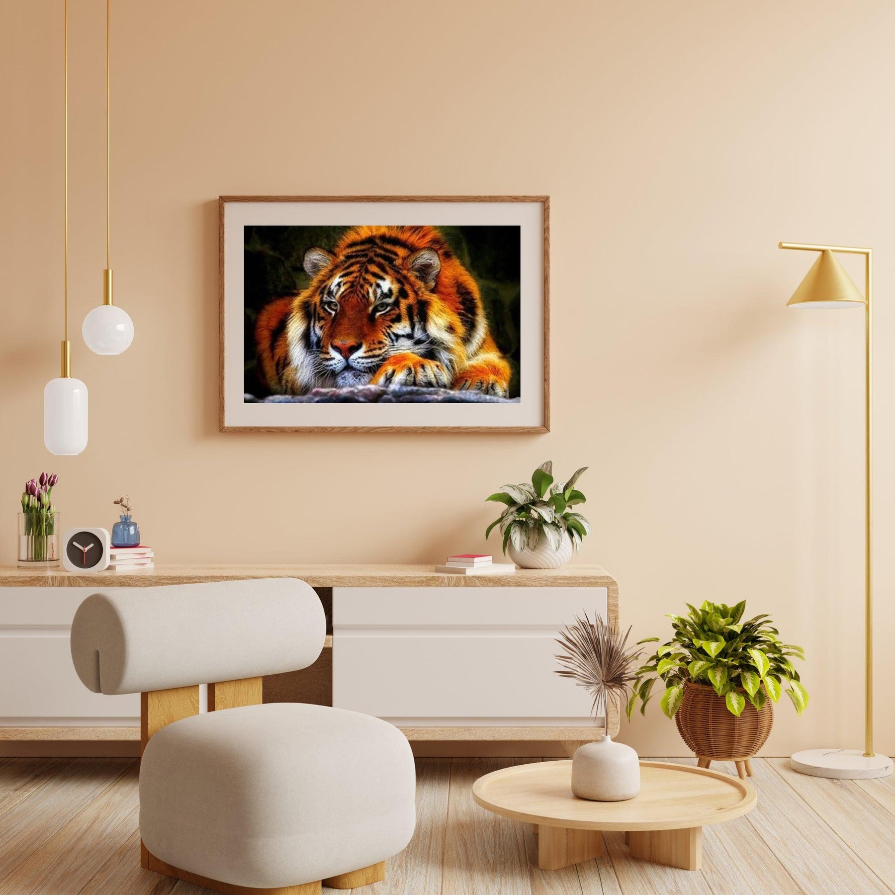 Diamond Painting Liegender Tiger - SEOS Shop ®