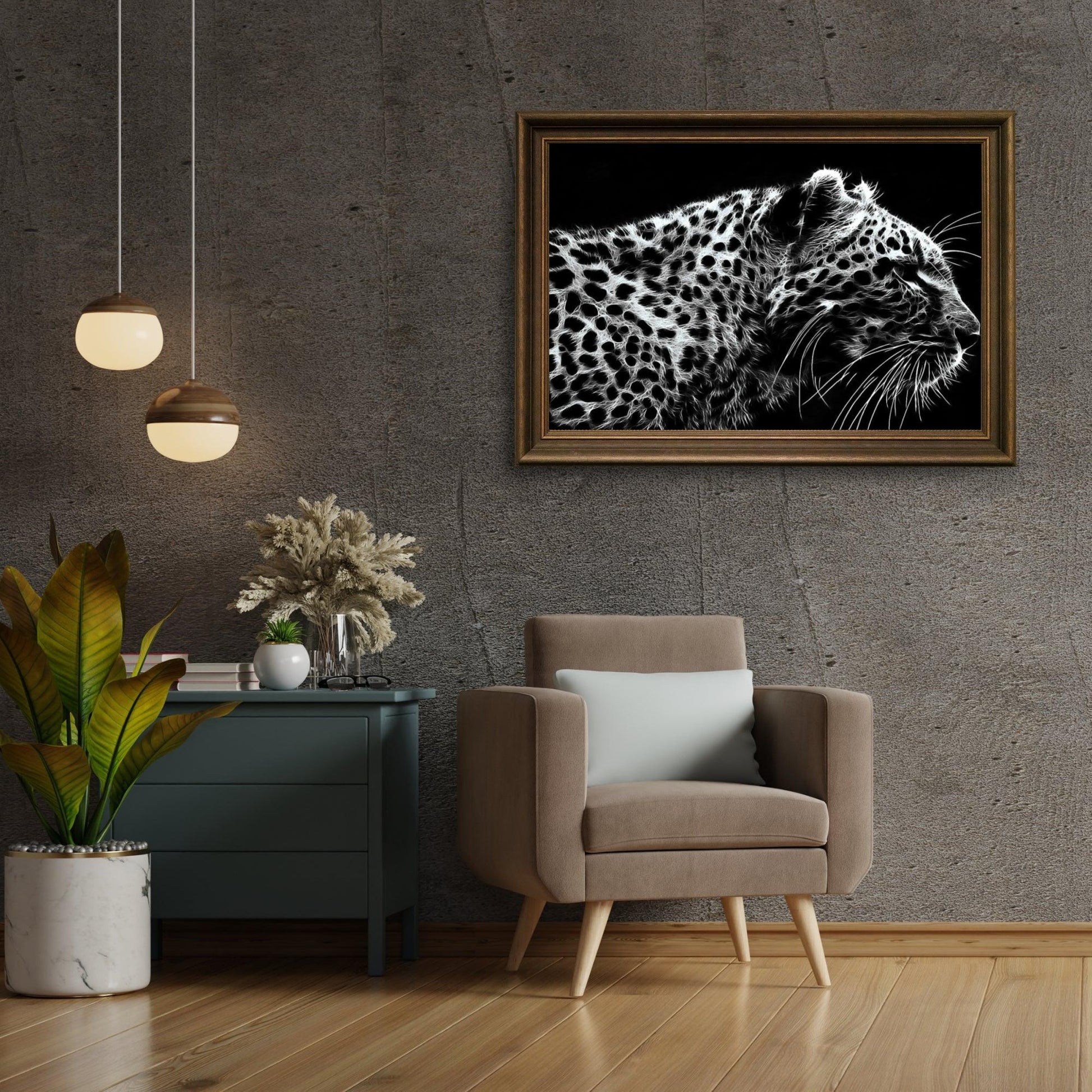 Diamantmalerei Leopard Schwarz und Weiß - SEOS Shop ®