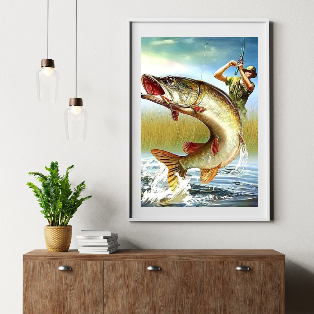 Diamantmalerei Männer fangen Fische - SEOS Shop ®
