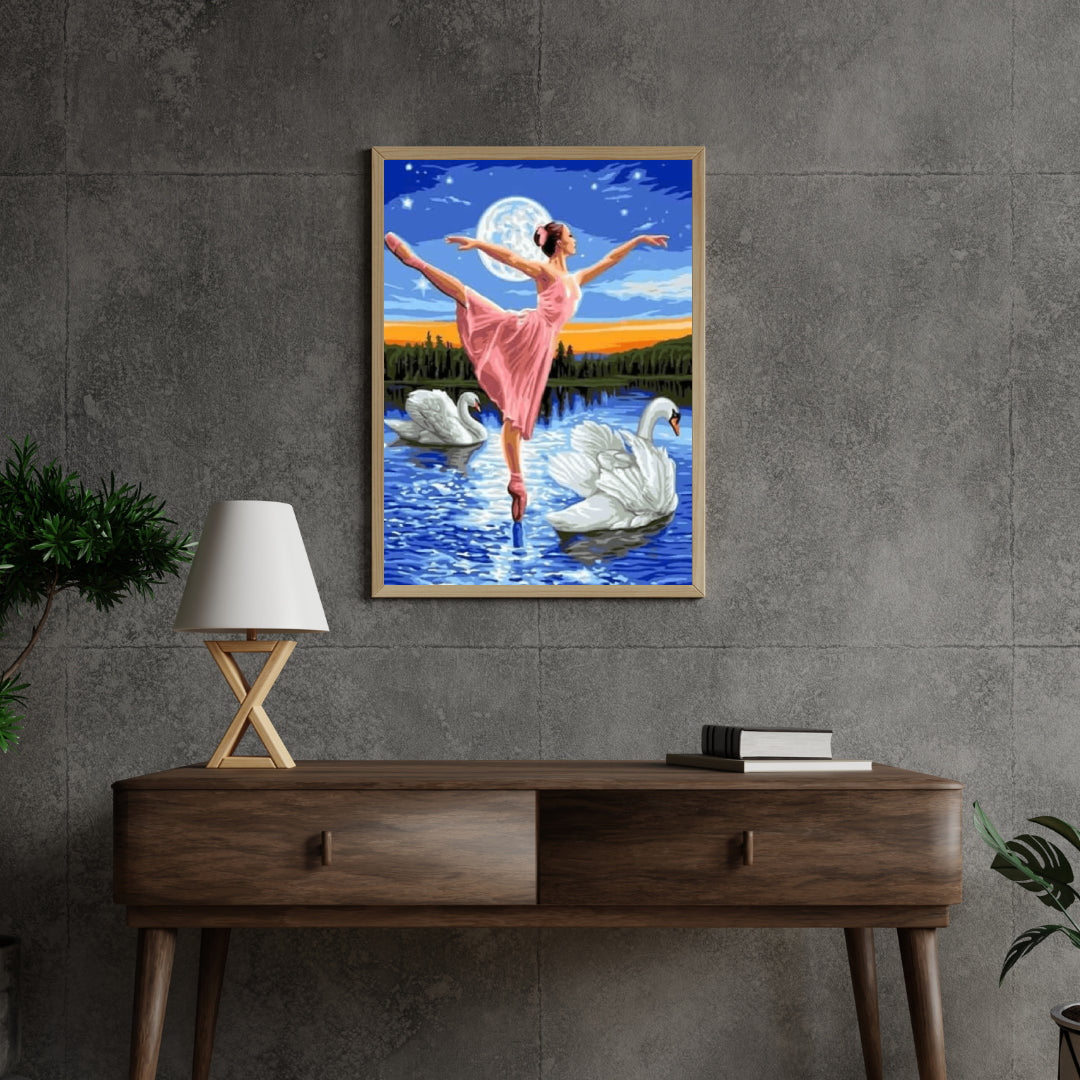 Diamond Painting Mädchen tanzt auf dem Wasser - SEOS Shop ®