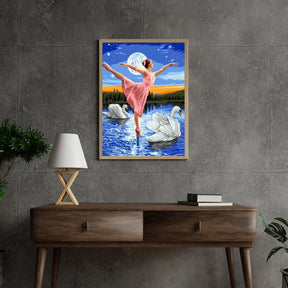 Diamond Painting Mädchen tanzt auf dem Wasser - SEOS Shop ®