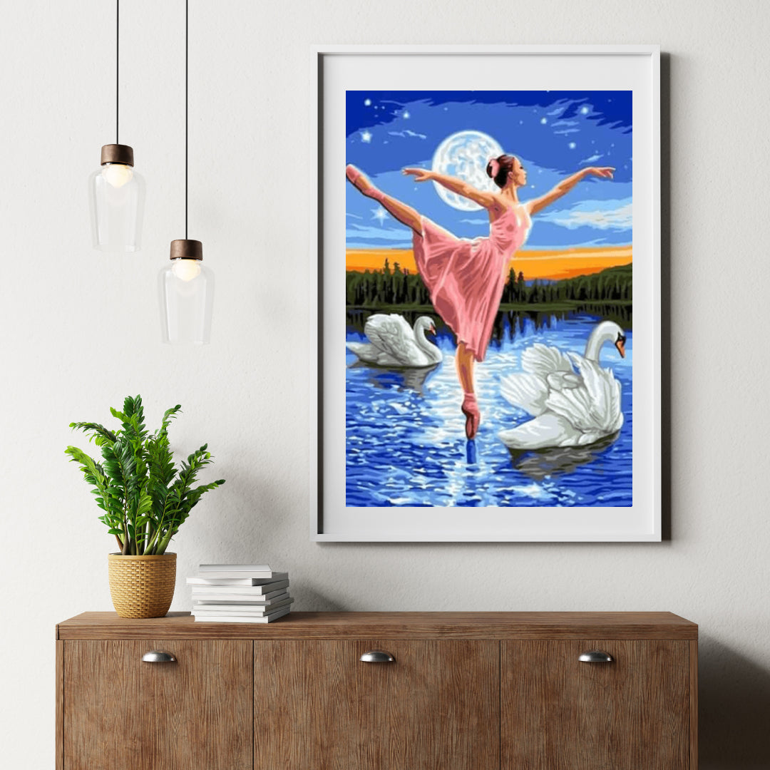 Diamond Painting Mädchen tanzt auf dem Wasser - SEOS Shop ®