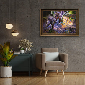 Diamond Painting Mädchen auf dem Fantasiepferd - SEOS Shop ®