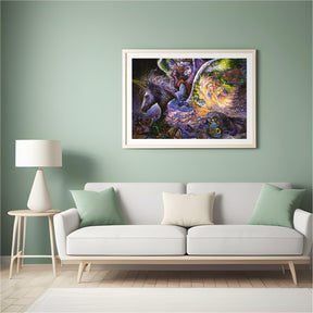 Diamond Painting Mädchen auf dem Fantasiepferd - SEOS Shop ®
