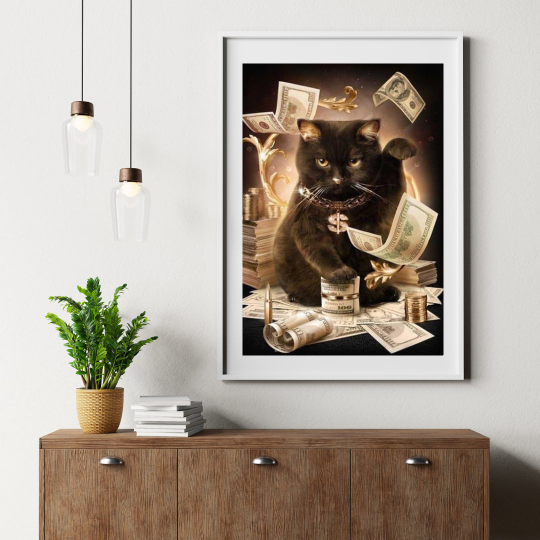 Diamantmalerei Moderne schwarze Katze - SEOS Shop ®