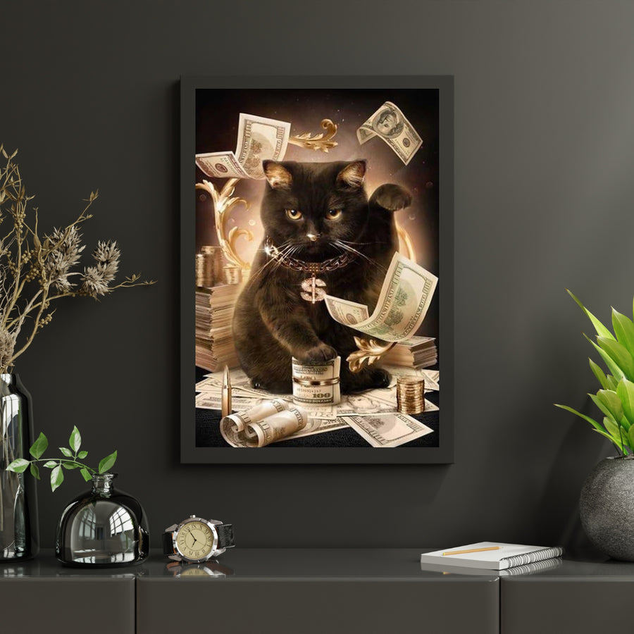 Diamantmalerei Moderne schwarze Katze - SEOS Shop ®