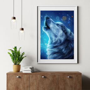 Diamantmalerei Wunderschönes Wolfsgebrüll - SEOS Shop ®