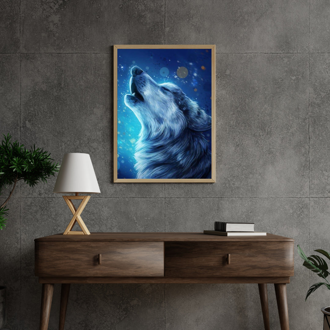 Diamantmalerei Wunderschönes Wolfsgebrüll - SEOS Shop ®