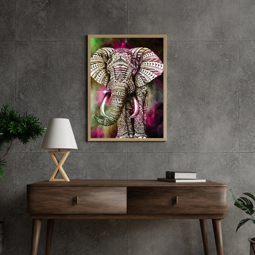 Diamond Painting Elefant Grün Pink - SEOS Shop ®