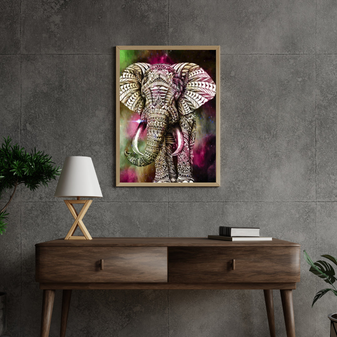 Diamond Painting Elefant Grün Pink - SEOS Shop ®