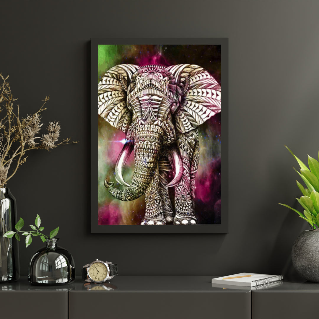 Diamond Painting Elefant Grün Pink - SEOS Shop ®