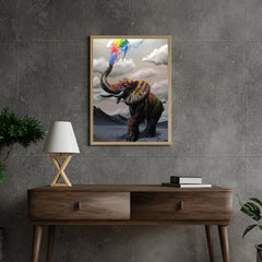 Diamantmalerei Elefant mit Farbexplosion - SEOS Shop ®