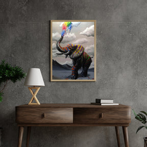 Diamantmalerei Elefant mit Farbexplosion - SEOS Shop ®